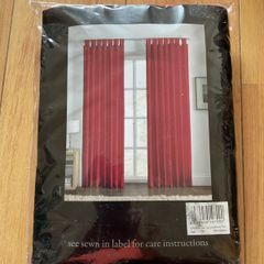Canvas Tab Top Curtains and Ties Brand New