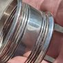 5 X Sterling Silver Napkin Rings With Vintage Leather Case Image 7