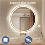 LED Bathroom Mirror 80cm Gold Speakers Music Fog Free Image 10