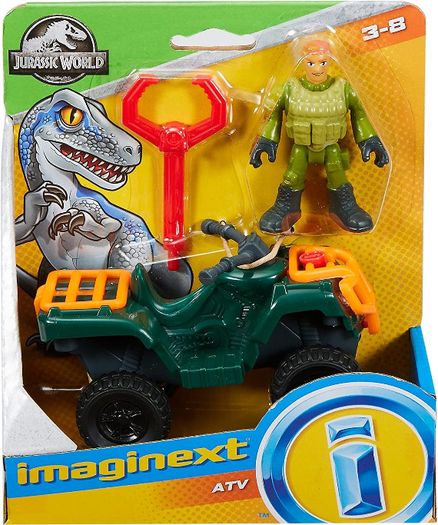 BRAND NEW Imaginext Jurassic World, ATV & Technician Action Figure