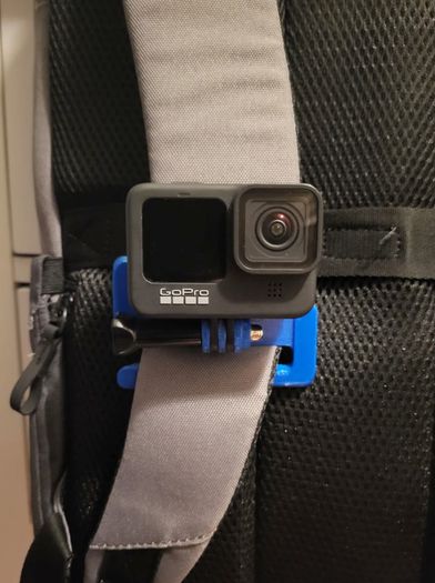 Action camera GoPro backpack strap mount