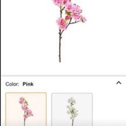 Pink cherry blossom flowers for long wase