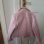 Girls pink leather jacket age 6-7 Image 3