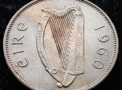 [#672] - Ireland 1960 | Irish 6p | Six Pence | Wolfhound | KM.13a