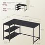 L Shaped Corner Desk with Storage Shelves Image 4