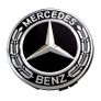 Mercedes-Benz 57mm Black Wreath Star Flat Bonnet Badge Emblem C-class W203 S203 Image 3