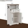 Sideboard Cabinet,Kitchen Storage Cabinet with 2 Drawers and Open Shelf,Modern High Capacity Unit Cupboard for Living Room,Kitchen,Home,White Image 2