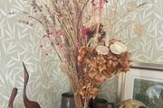 dried flowers with vase
