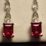 Sterling Silver Lab Grown Rare Padparasha Sapphire Earrings Image 10