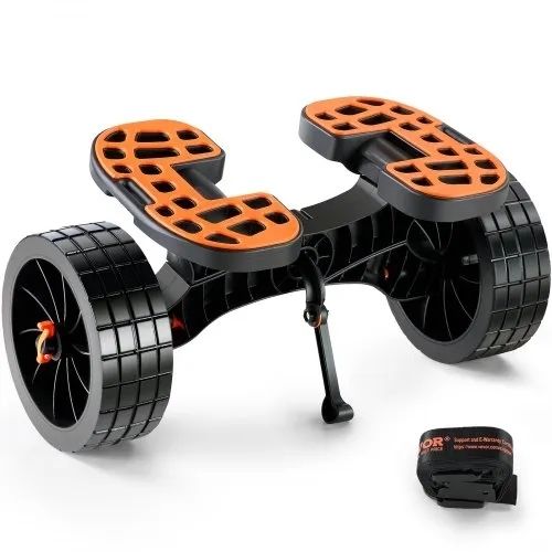 Heavy Duty Kayak Cart, 320lbs Load Capacity, Detachable Canoe Trolley Cart with 10'' Solid Tires