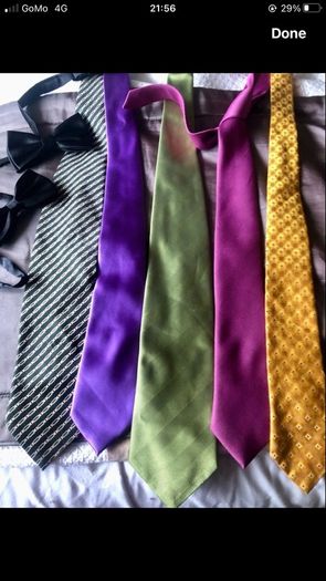 Selection of ties and bow ties