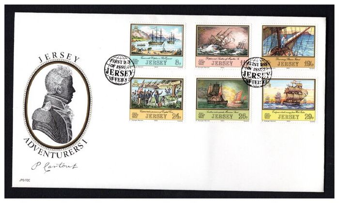 1983 Jersey Adventurers (1st Series) Stamps First Day Cover (FDC)