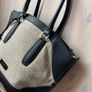 Womans London Fog Elegant Shoulder Bag Handbag In black & ivory Image 2
