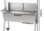 25W W Baffle 132LBS Electric Roaster Grill 2 in 1 BBQ Rotisserie Grill W/ Lockable Wheels for Roasting Sheep, Turkey, Beef, Fish