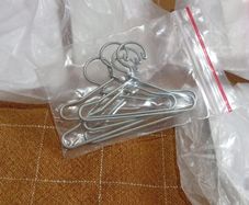 Miniature Doll Hangers Silver