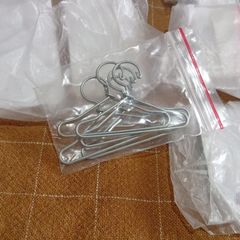 Miniature Doll Hangers Silver