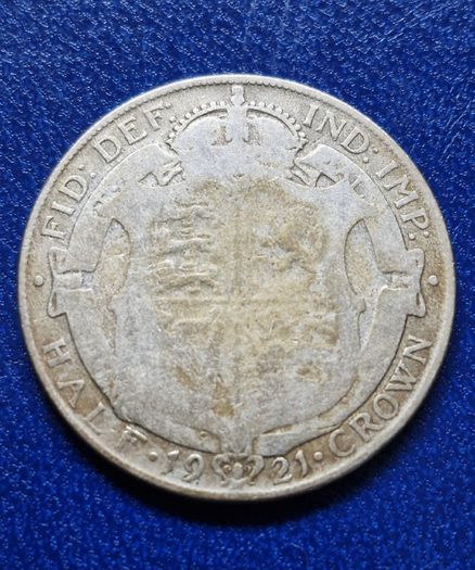 United Kingdom 1921 Half Crown - George V 2nd type Silver coin