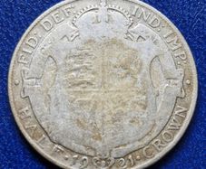 United Kingdom 1921 Half Crown - George V 2nd type Silver coin