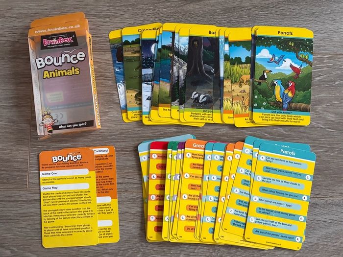 BrainBox Animal Bounce Card Game
