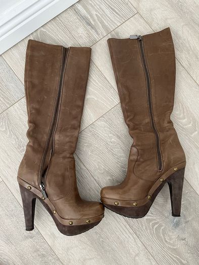 Real leather boots