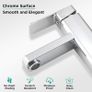 FREE POSTAGE Basin Tap Washroom Hot and Cold Mixer Tap Single Lever Bathroom Sink Faucet with 80CM UK Standard Hoses, Chrome Image 4