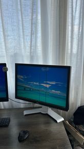 Dell UltraSharp 2408WFP 24 inch monitor with warm-up lines