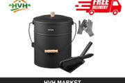 4-Gallon Fireplace Ash Bucket Set