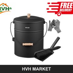 4-Gallon Fireplace Ash Bucket Set