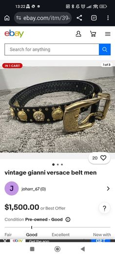vintage Versace style belt