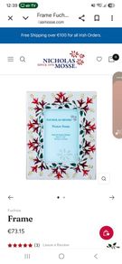 Nicholas Mosse Picture Frame Fuschia Design