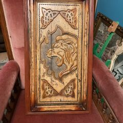 Carved Heraldic Lion Hanging