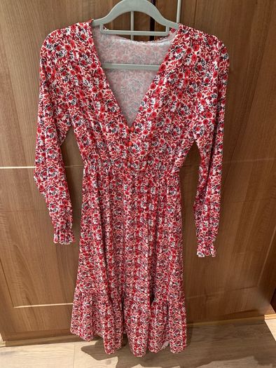Red Patterned Dress