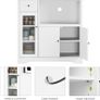 Kitchen Cupboard, White Kitchen Storage Cabinet with Doors, Microwave Counter and Adjustable Shelves, Modern Sideboard for Dining Room, Living Room, 90 x 40 x 82 cm Image 5