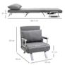 3 in 1 Sofa Bed Sleeper Chair with Armrest Image 2