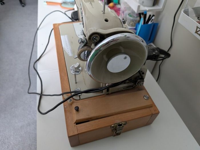 Vintage cased Sovereign electric sewing machine