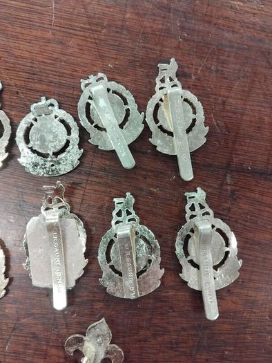 Vintage Metal Army Badges