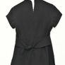 Beauty uniform for college Bife Buttercups Black Salon Tunic with Waist Tie wrap dress, Size 8 (XS) Premium Irish Workwear Image 4