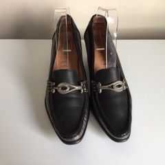 Garten Ladies Black and silver Leather upper and Lined Court shoes Eu 40 Uk 6.5