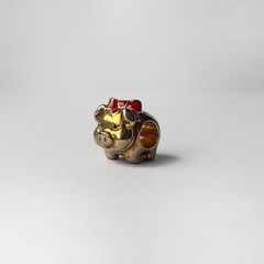 Pandora Shine 18k Gold Plated Sterling Silver Piggy Bank Charm