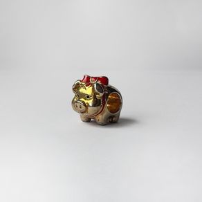 Pandora Shine 18k Gold Plated Sterling Silver Piggy Bank Charm