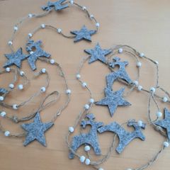2026 Grey felt reindeer pendants