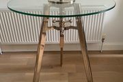 Metal and Glass Table (adjustable height)