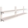 2 Tier Floating Wall Shelves 2 pcs Stainless Steel 240x30 cm Image 2