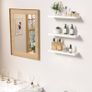 White Floating Shelves for Wall,Invisible Wall Mounted Shelf Set of 3,White Shelves for Bathroom,Bedroom,Living Room and Kitchen Decoration Storage Image 5