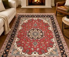 Fine Persian Tabriz Wool and Silk Hand Knotted Rug Carpet