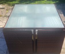 rattan 4 seater cube