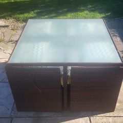 rattan 4 seater cube