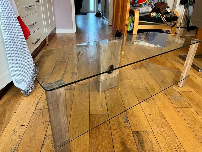 Tv Glass stand, immaculate condition.