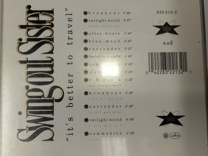 Swing Out Sister - It's Better To Travel CD (1987) Original Made In Germany Release 80's Synth-Pop VG+