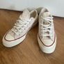 Cream Converse Size 5 Image 3